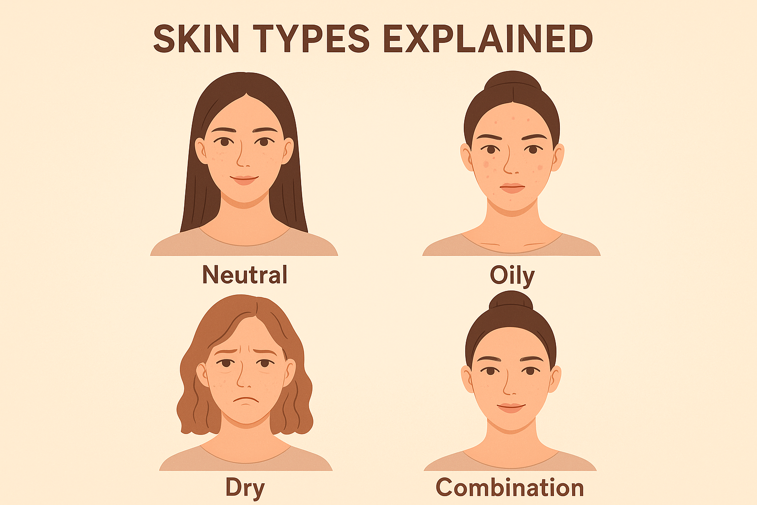 Skin Types Explained: Neutral, Oily, Dry & Combination Skincare Guide ...