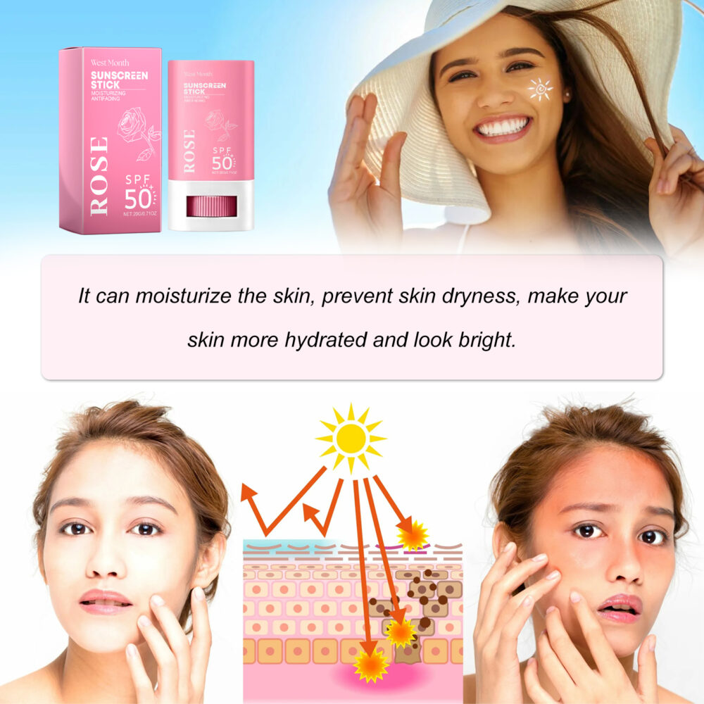 Rose sunscreen stick - Image 4