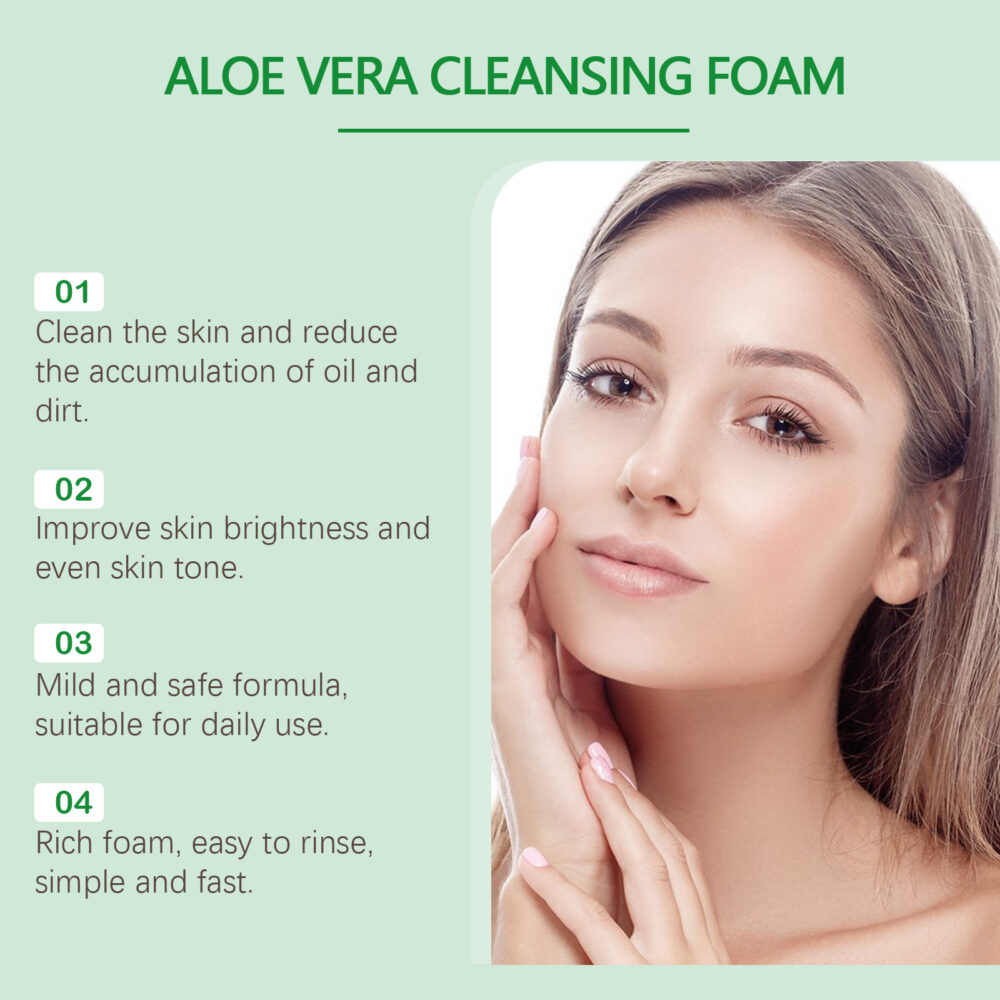 Aloe Vera Gentle Moisturizing Cleansing Mousse - Image 4