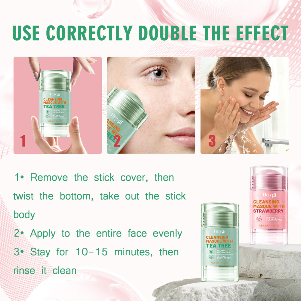 Strawberry Clay facial mask Stick - Image 3