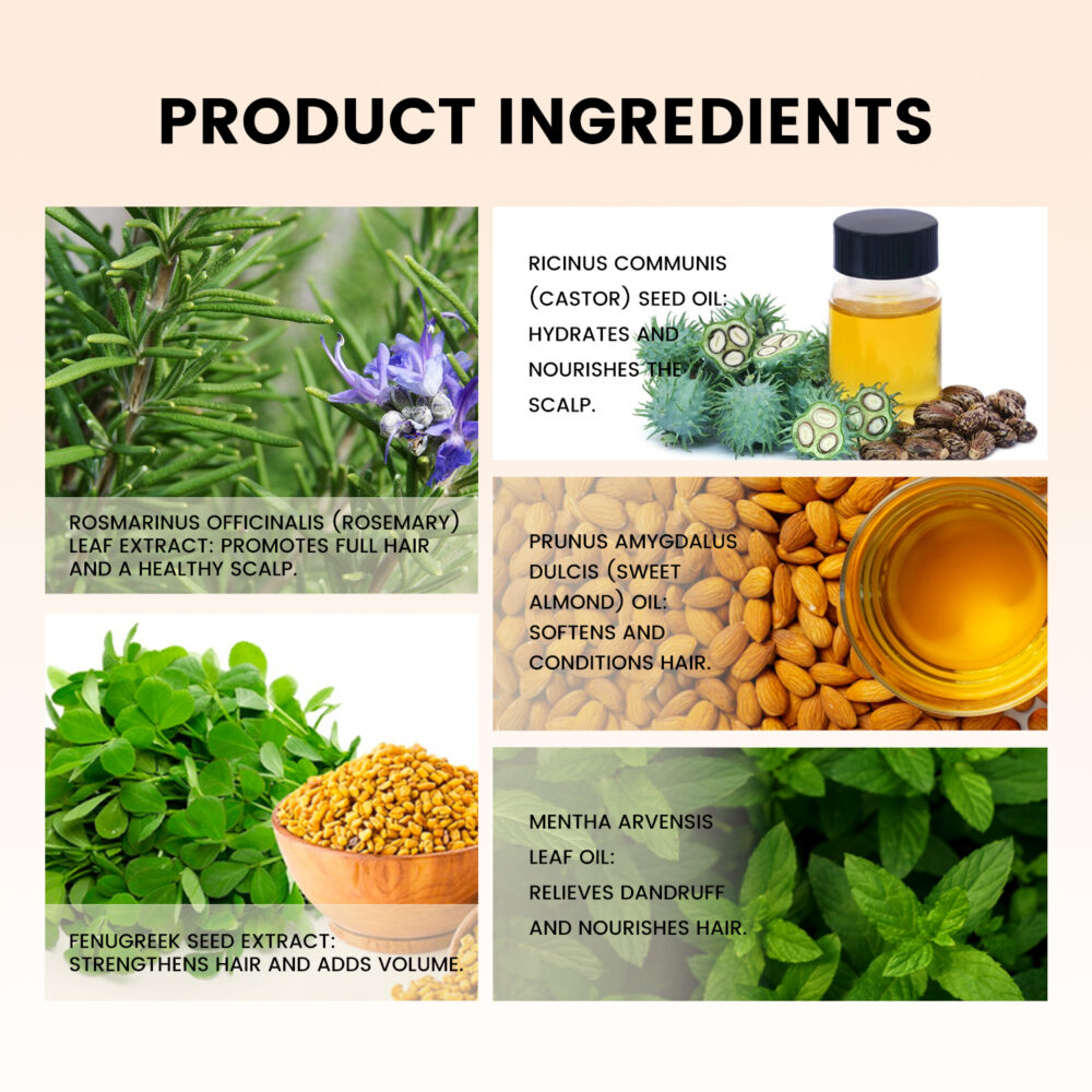 Rosemary+Huluba Herbal Hair Oil - Image 3