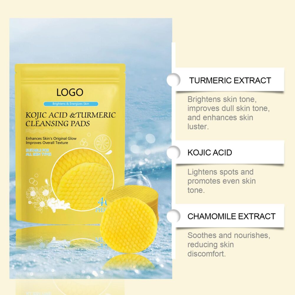 Turmeric Gentle Exfoliating Kojic Acid Cleansing Pad - Image 2