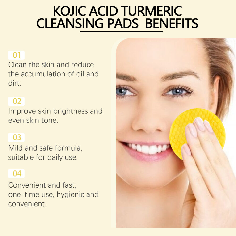 Turmeric Gentle Exfoliating Kojic Acid Cleansing Pad - Image 3
