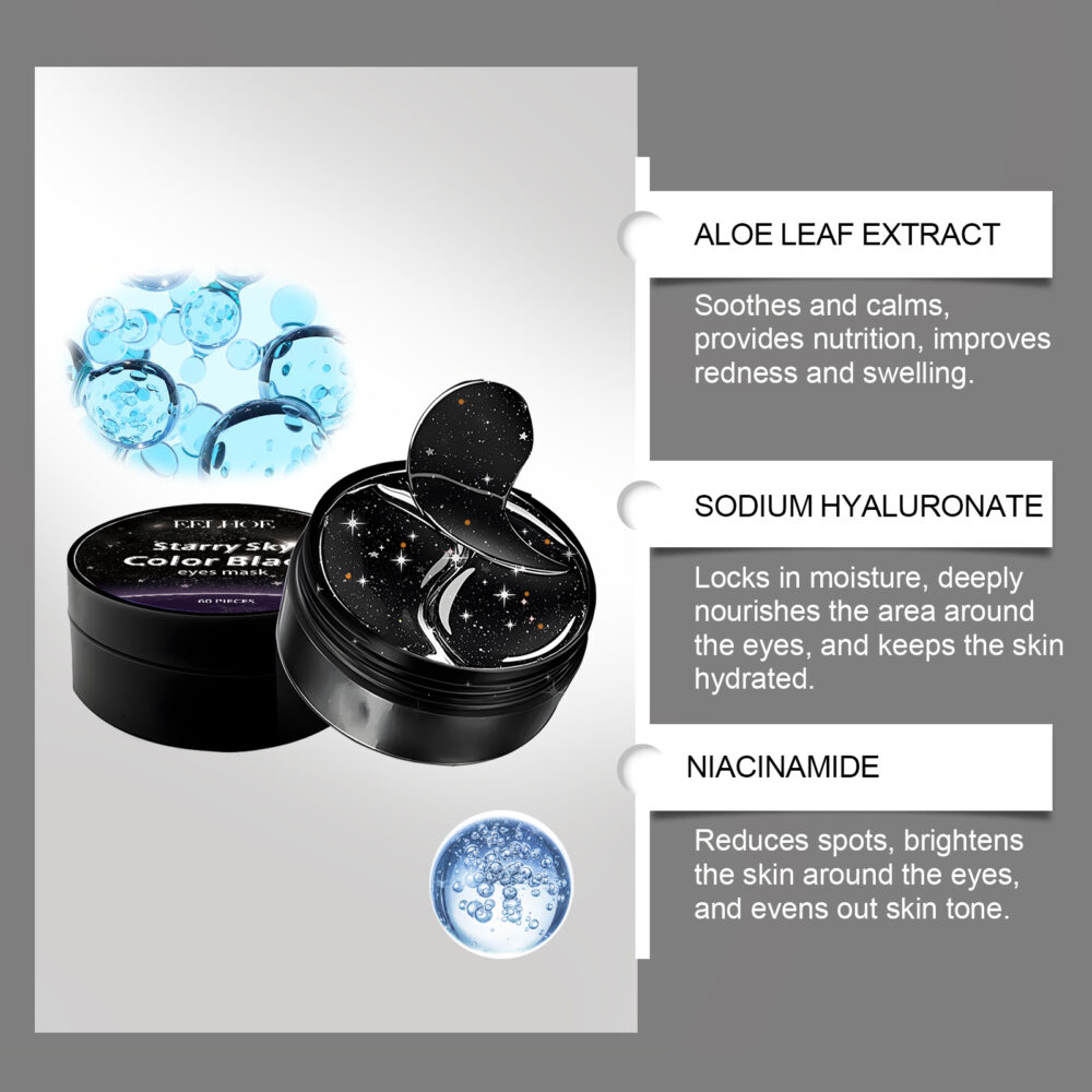 Starry Sky Beauty Black Eye Mask - Image 2