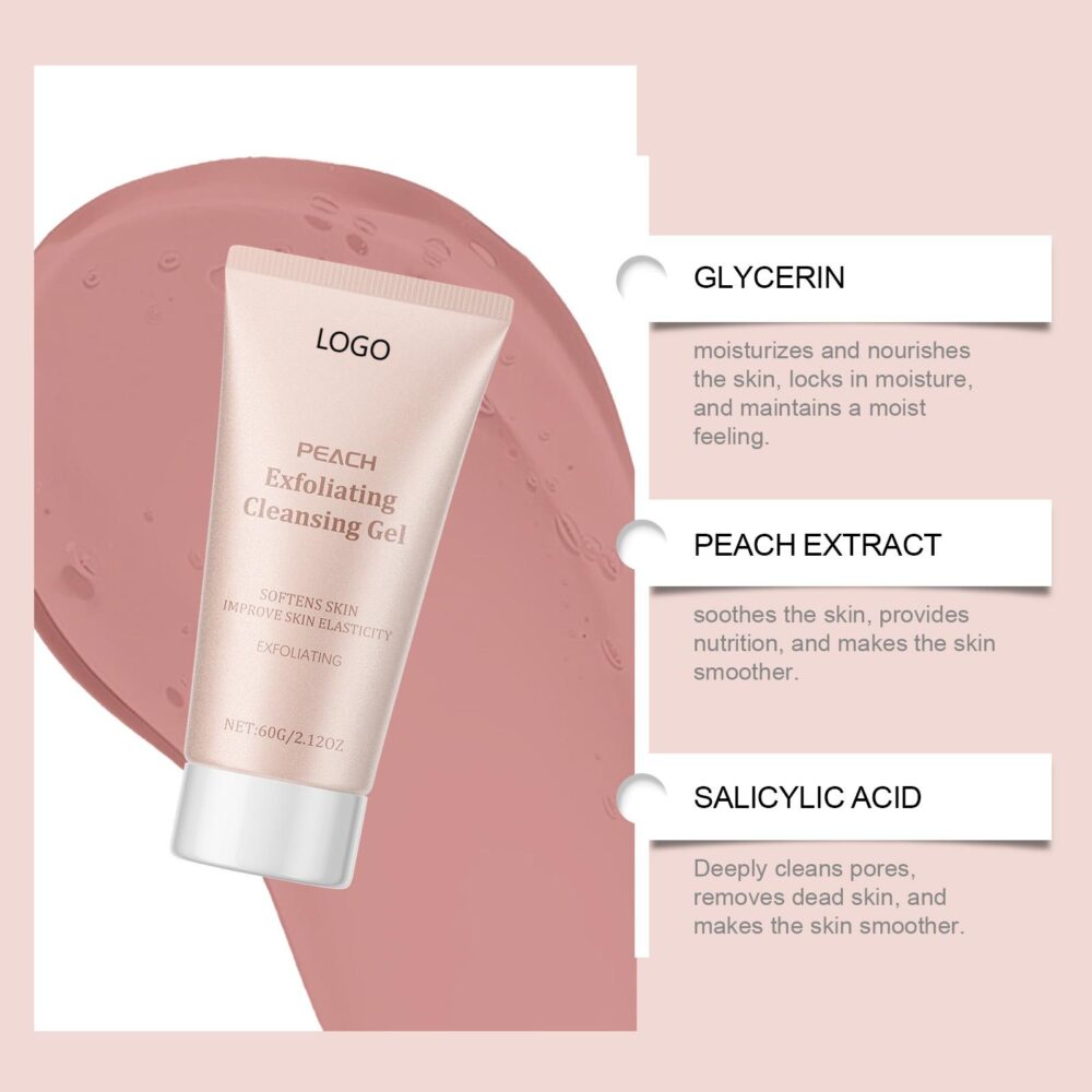 Salicylic acid exfoliating cleansing gel (peach flavor) - Image 2