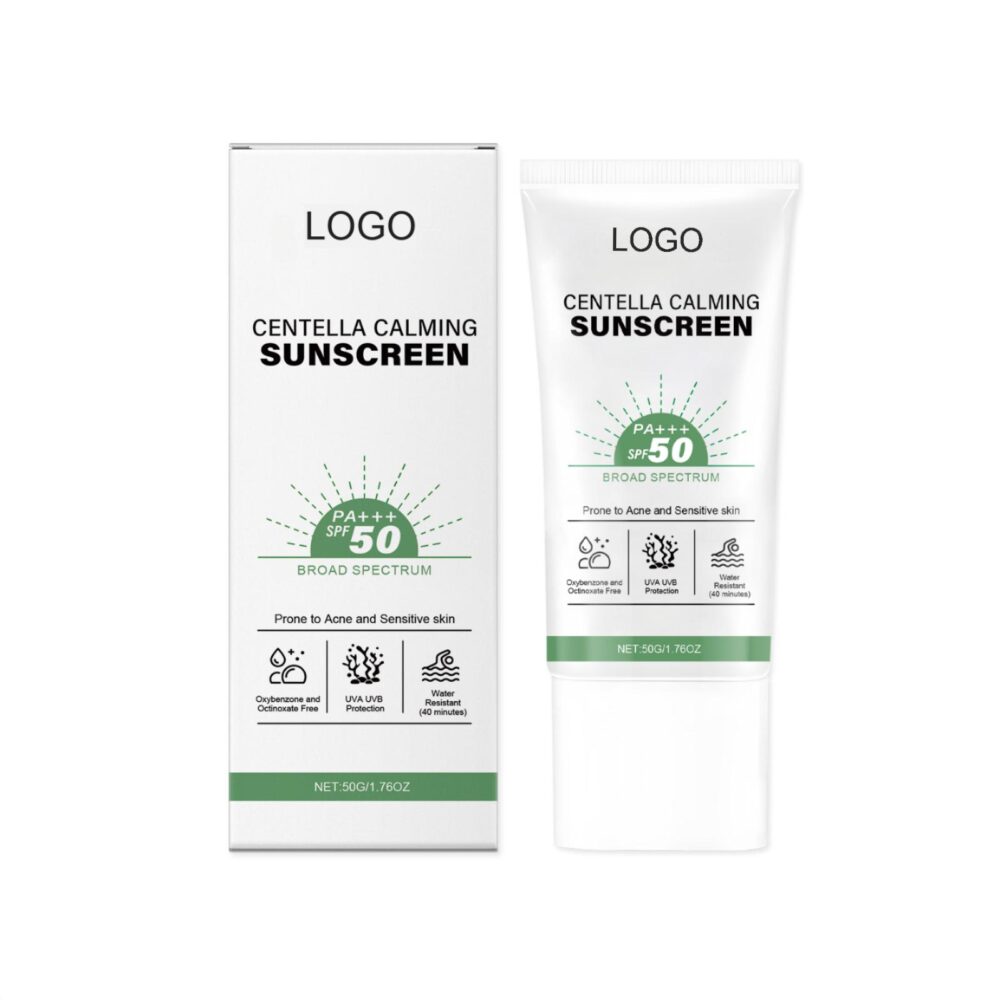 Centella asiatica facial sunscreen
