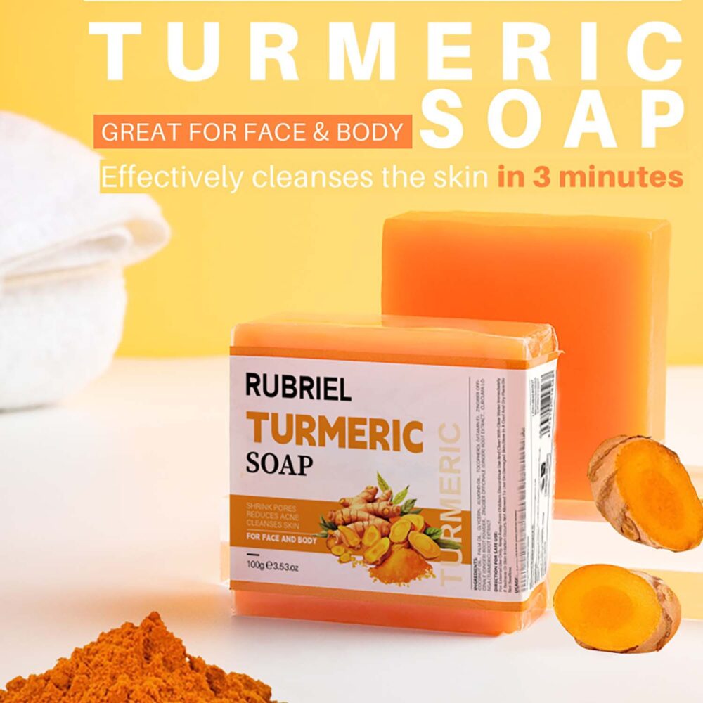 Turmeric soap 65 g（2 pieces） - Image 2