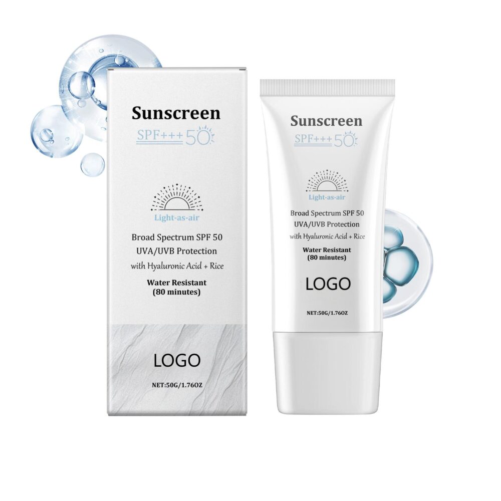 Hyaluronic acid rice facial sunscreen
