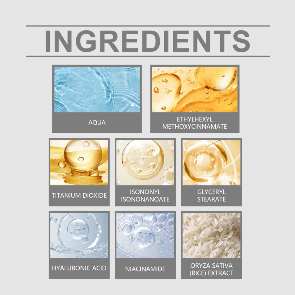 Hyaluronic acid rice facial sunscreen - Image 5