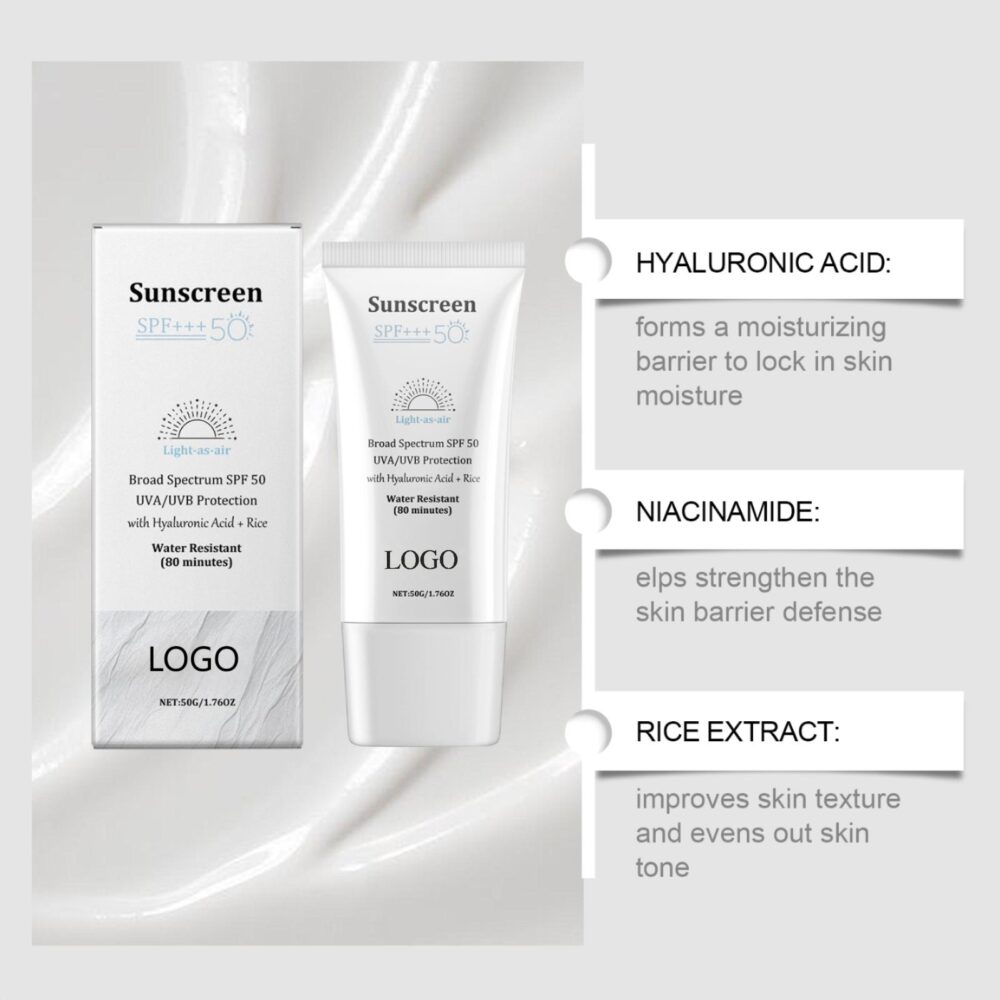 Hyaluronic acid rice facial sunscreen - Image 2