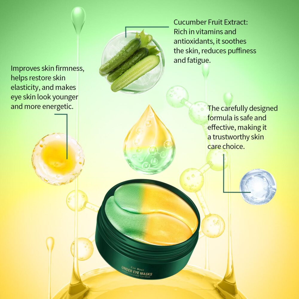 Golden Cucumber Double Color Eye Mask Patch - Image 3