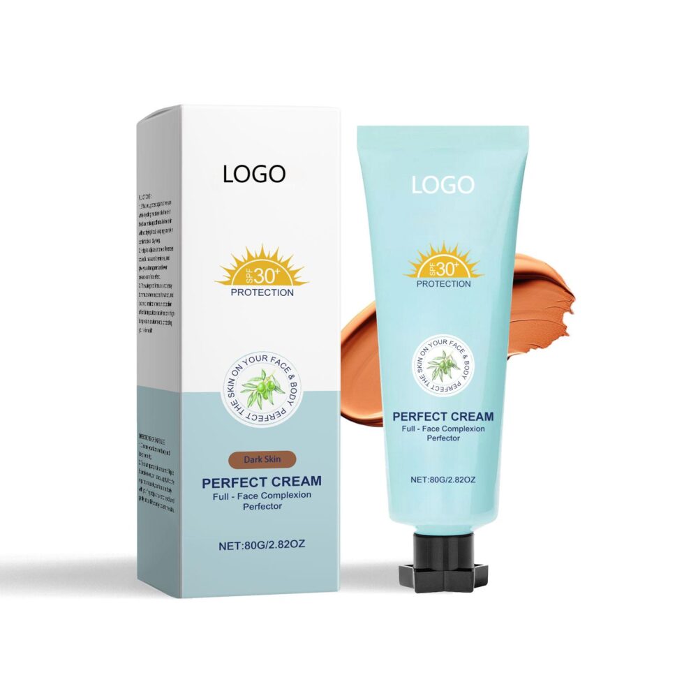 Sunscreen moisturizing liquid foundation (dark skin)