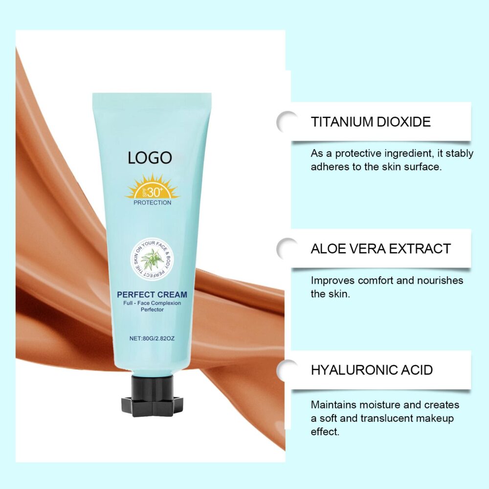 Sunscreen moisturizing liquid foundation (dark skin) - Image 2