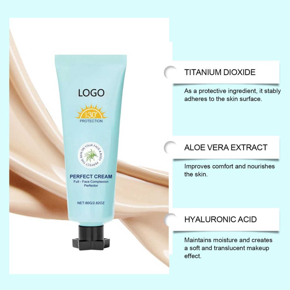 Sunscreen moisturizing liquid foundation (ivory white) - Image 2