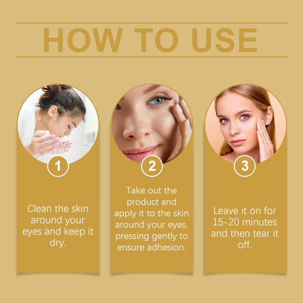 Golden Anti Wrinkle Tightening Eye Mask Patch - Image 6