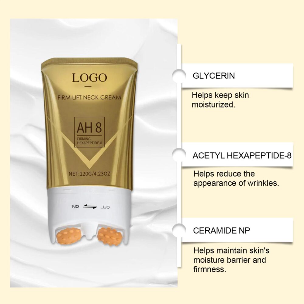 AH8 Tightening Anti Wrinkle Roller Neck Cream - Image 4
