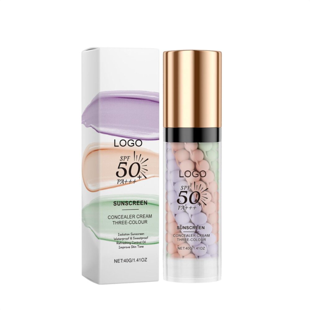 Tri color sunscreen isolation cream