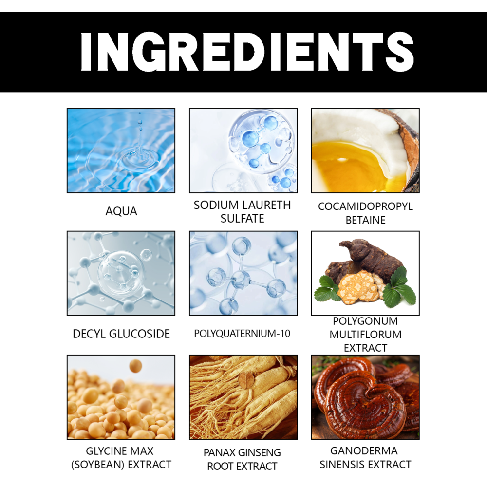 Polygonum multiflorum and Ganoderma lucidum shampoo - Image 2