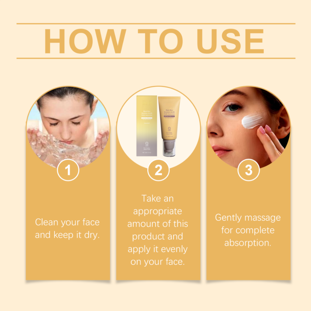 Rice Hyaluronic Acid Mild Moisturizing sunscreen Cream - Image 7