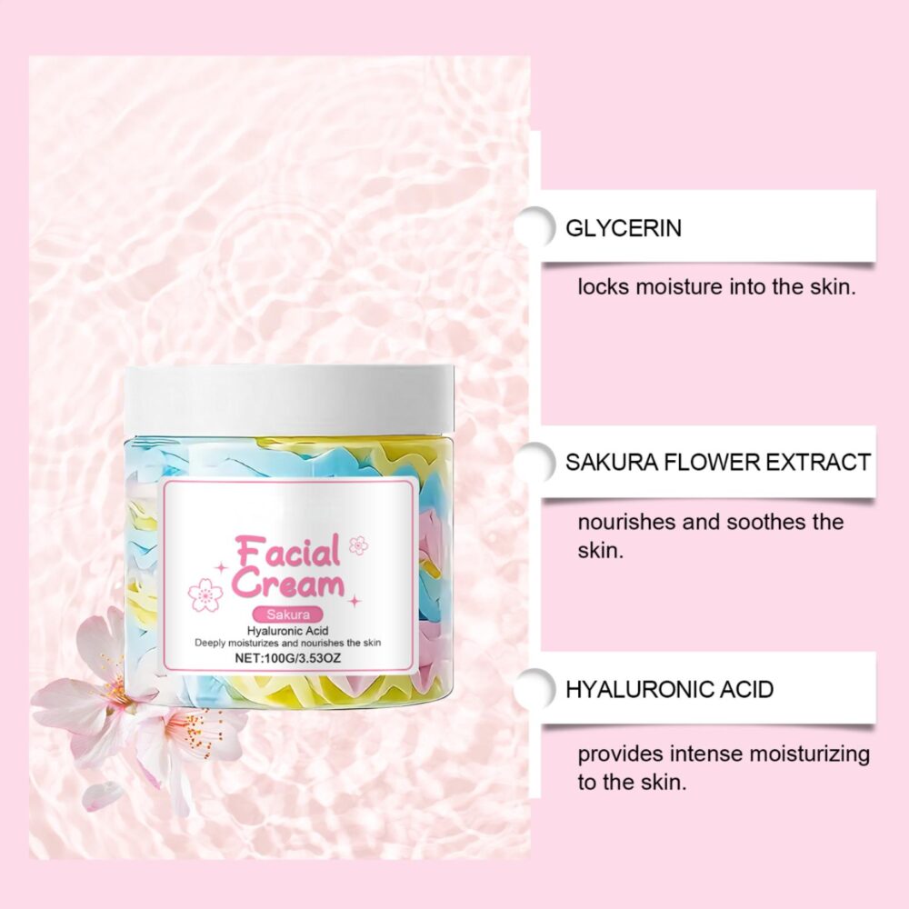 Cherry blossom hyaluronic acid butter face cream - Image 2
