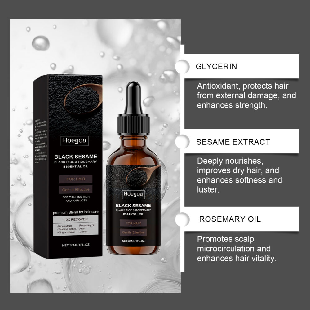 Black sesame repairing nourishing hair essence - Image 2